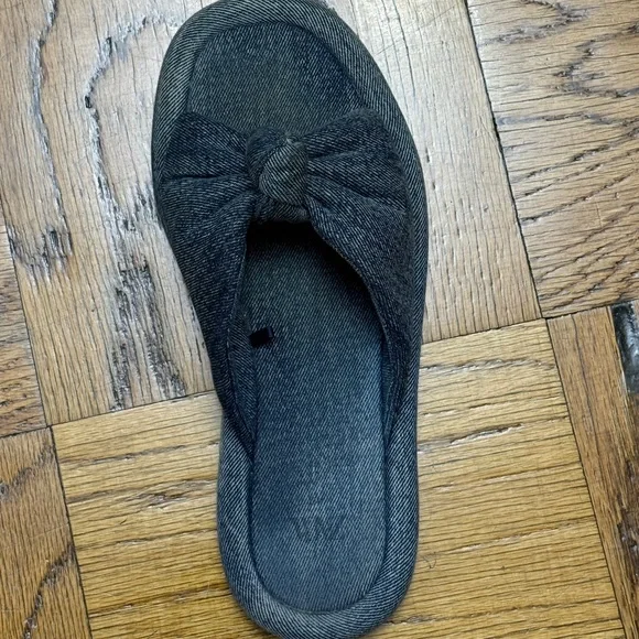 Zara Denim Bow Slide Sandals - Picture 3 of 12